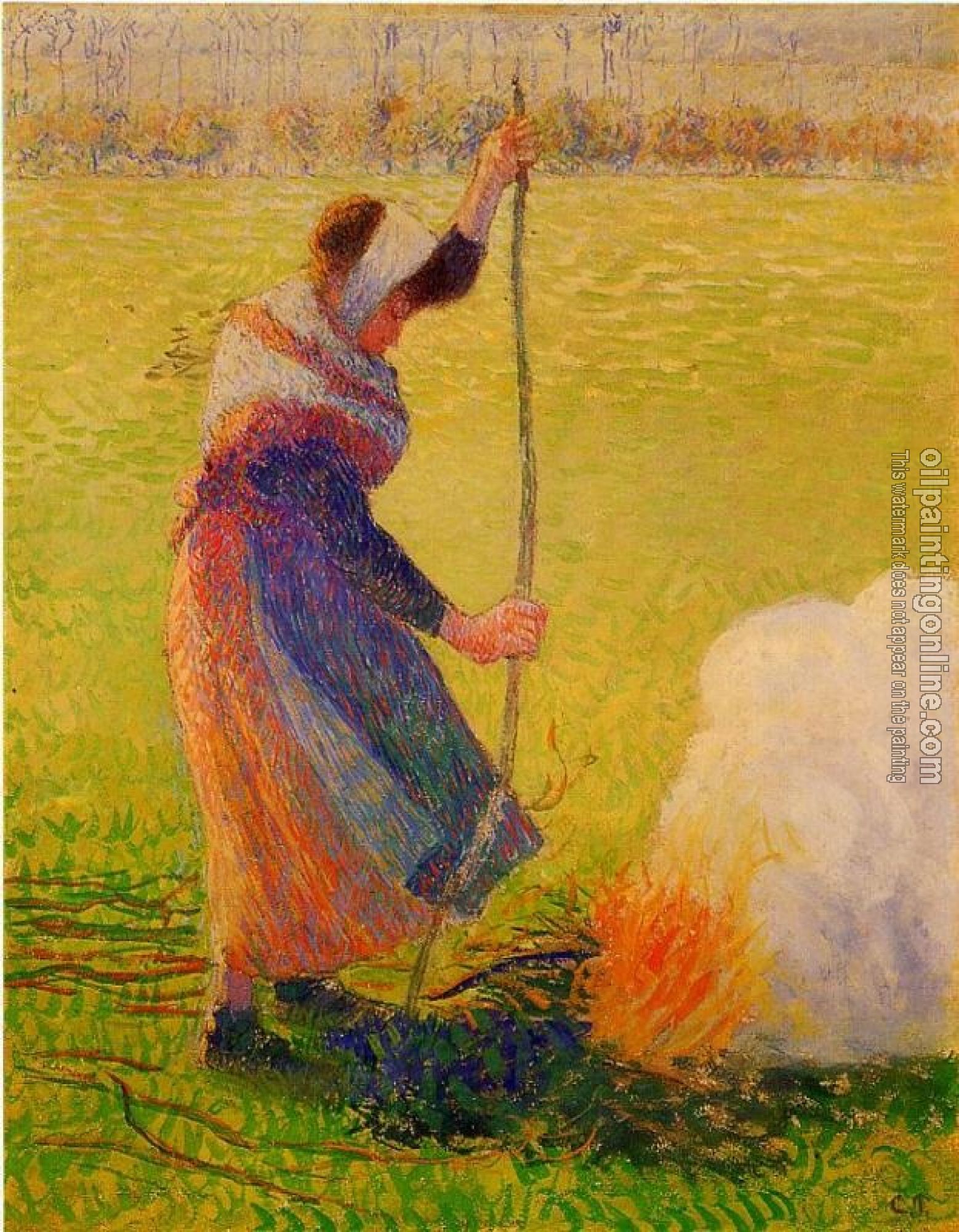 Pissarro, Camille - Woman Burning Wood